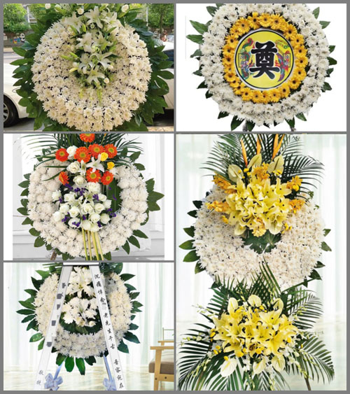广东梅州市丰顺县潘田镇铁坑村花圈速递